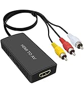 Dingsun HDMI to RCA Converter for Old TV, HDMI to AV Adapter, HDMI to Composite Converter Compati...
