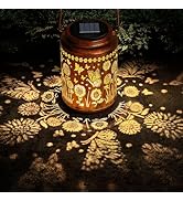 Sunflower Solar Lanterns Outdoor,Butterfly Gifts Metal Hanging Lights,Waterproof LED Solar Lights...