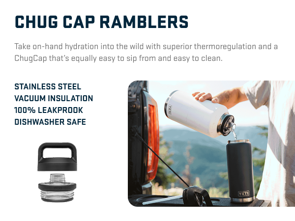 chug cap rambler water bottles