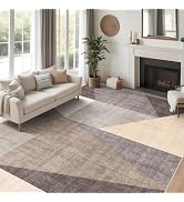 Puino Washable Modern Area Rug: 9x12 Geometric Area Rugs for Living Room Large Area Rugs for Bedr...