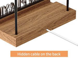 Hidden cable on the back