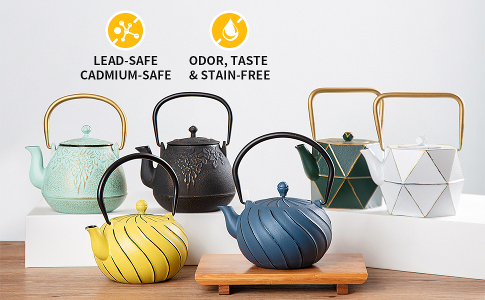 casr iron teapot tea kettle stovetop stove top safe