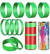 AIERSA Silicone Bands for Sublimation Tumbler Blanks, 2 Sizes Elastic Sublimation Paper Holder,Su...