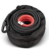 BUNKER INDUST Synthetic Winch Rope 3/8" x 85',26000Ibs Winch Cable Line Extension with Winch Jack...