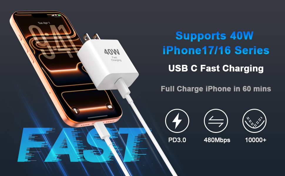 40W charger for iphone 17