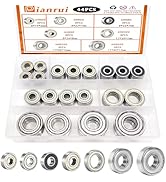 Dianrui Ball Bearings Assortment Kit 44 PCS—608RS/ 608ZZ/ 698ZZ/ 628ZZ/ 6903ZZ/ 6003ZZ/ 6203ZZ Sm...