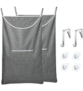 SAVERHO Large Door Hanging Hamper Bag, Large Capacity Hanging Laundry Hamper Basket with Wide Ope...