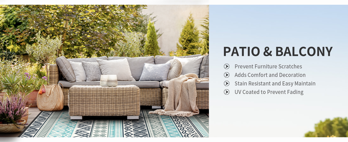 Outdoor Patio Rug Waterproof-Outdoor Carpet Waterproof