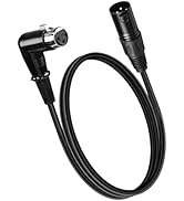 YACSEJAO XLR Microphone Right Angle Cable 3FT XLR Male 90 Degrees Female XLR 3Pin Mic Connector f...