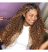 Eerya Long Curly Braiding Hair 18 Inch 2 Packs Ocean Wave Crochet Hair for Black Women Deep Wave ...
