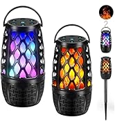 Outdoor Speakers, Colorful LED Flame Speaker, Outdoor Bluetooth Speakers Waterproof Wireless, Blu...