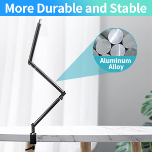 3-Section Heavy Duty Overhead Camera Desk Mount Stand