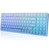 HUO JI Wireless Mechanical Keyboard Bluetooth/2.4G/Wired 3 Modes with RGB Backlit, Hot Swappable ...