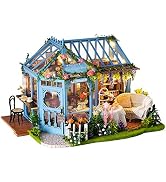 Kisoy Romantic and Cute Dollhouse Miniature DIY House Kit Creative Room Perfect DIY Gift for Frie...