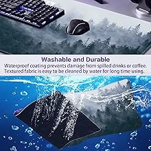 Large Elongated Gaming Mouse Pad With Stitched Edges