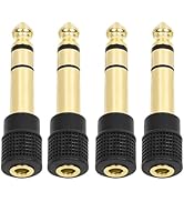 Aqdocvf 4-Pack 3.5mm to 1/4" Adapter, Upgrade Headphone Jack Adapter, 1/4" to 3.5mm Stereo Headph...