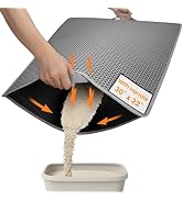 Conlun Cat litter Mat 30"x22", Large Honeycomb Double Layer Waterproof Trapping Waste for Kitty L...