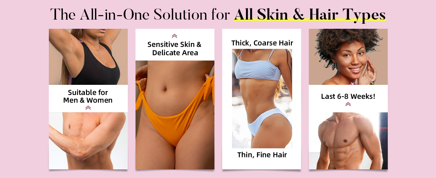 Suitable for all hair types &amp; sensitive areas