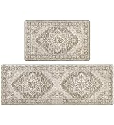 Pauwer Anti Fatigue Kitchen Mats Set of 2 Farmhouse Kitchen Rugs Non Skid Washable, Cushioned Kit...