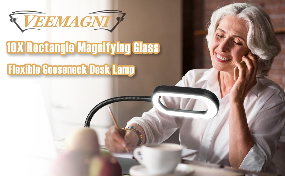 magnifying glass with light and stand