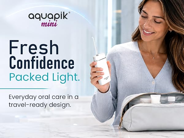 A Portable Water Flosser Designed to Go Wherever Your Day Takes You