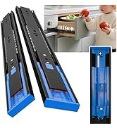 BAIDICE Push to Open Soft Close Drawer Slides 1 Pair 10 12 14 16 18 20 22 24 Inch 100 LB Load Cap...
