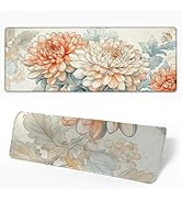 BYB SATFG Desk Mat Blooming Chrysanthemums Desk Pad for Keyboard and Mouse, Large Mousepad with S...