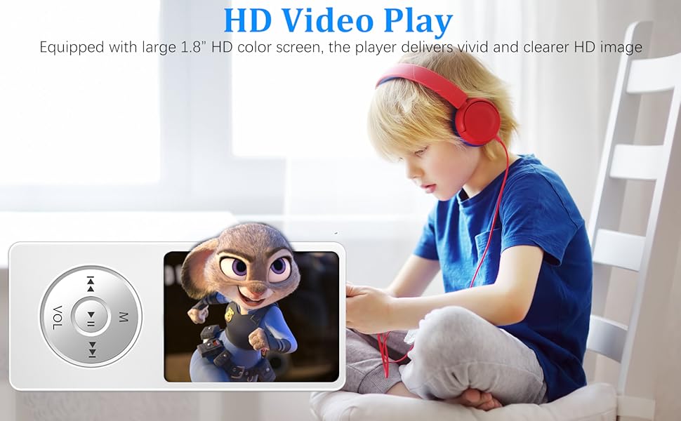 Aigital MP3 player equipped with 1.8-inch large color screen, able to play some videos in your time