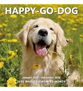2026 Wall Calendar 12 Month, Happy Dog Large Wall Calendar 2026 from January to December 2026, Th...
