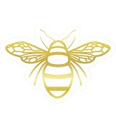 joycraft 420Pcs Bee Stickers, 1.5 inch Gold Foil Envelope Seal Sticker, Clear Self Adhesive Bee S...