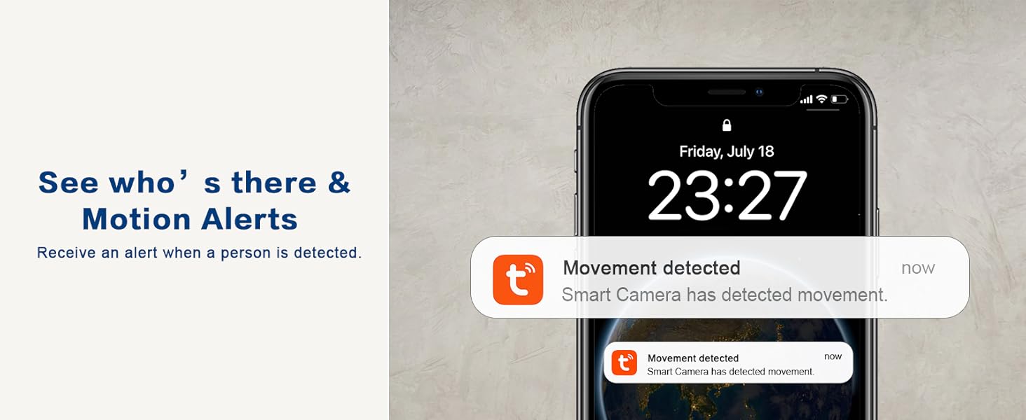 wireless indoor camera with motion alert, human detection