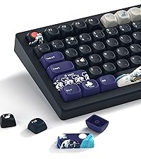 Jelly Keycaps-Lusterfly Cute Keycaps Pink 60 65 75 100 Percent, Side Printed Elegant Key caps Custom...