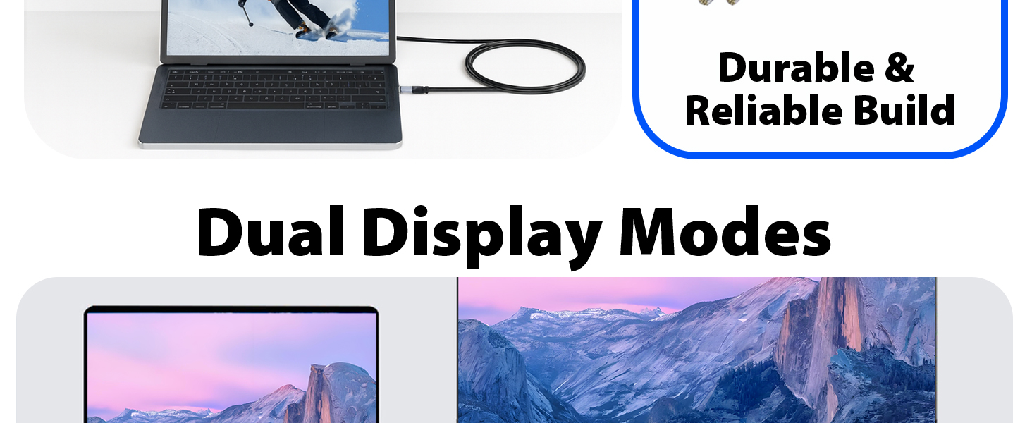 Type C to VGA PVC Cable