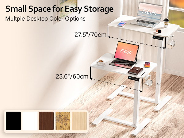 electric overbed bedside table height adjustable small