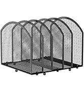 MINDEPOT Desk File Organizer 5 Sections Desktop Organizer File Sorter Office Organization File Fo...