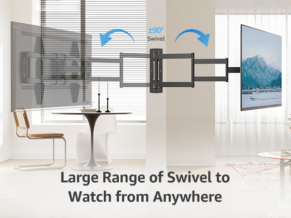 65 inch long arm full motion tv wall mounts articulating tv mounts 75 in universal tv mount 70
