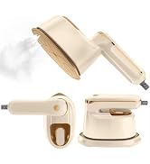 Liebssen Mini Steam Iron, 2-IN-1 Handheld Travel Steam Iron,1100W &amp; 15s Fast Heat Up, Portable St...