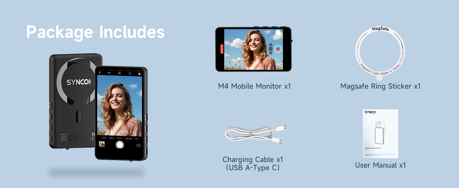 SYNCO M4 back camera monitor