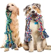 SHARLOVY 2 Pack Large Dog Toys for Aggressive Chewers, Durable Dog Chew Toys for Large Dogs, Inte...