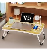 Lap Desk for Laptop Tray, Foldable Laptop Bed Desk with Storage Drawer, Portable Bed Laptop Table...