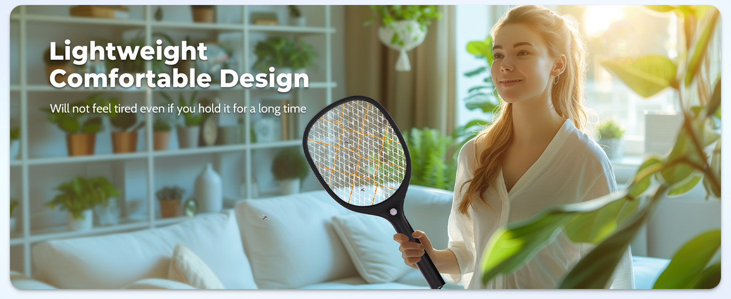 Electric Fly Swatter Bug Zapper Racket