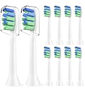 Replacement Brush Heads Compatible with 7am2m AM101/AM105 Sonic Electric Toothbrush - Medium Bris...