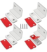 Jiayi Cabinet Magnetic Catch 4 Pack Ultra Thin Door Magnet L-Shaped Drawer Magnets Adhesive Cabin...