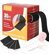 30Ft *2 Inch Hook and Loop Tape with Adhesive Back, Heavy Duty Double Sided Adhesive Strips, Stro...