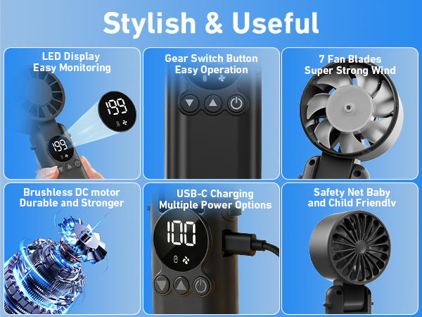 AILBTON Portable Handheld Turbo Fan