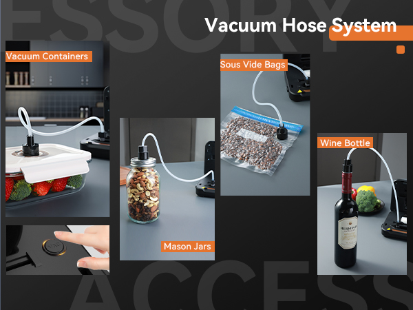 food sealer with vacuum-hose