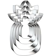 Pineapple Cookie Cutter Set - 5 inch, 4 inch, 3 inch, 2 inch - 4 Piece Fruit Cookie Cutters Shape...