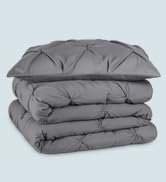 Bare Home Pintuck Pinch Pleat Comforter Set - Down Alternative - Soft, Premium 1800 Series - Bedd...