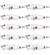FREE FISHER Unpainted Lure Blanks, 25pcs Clear Crankbait Blanks Bodies,Blanks Popper Baits, Plast...