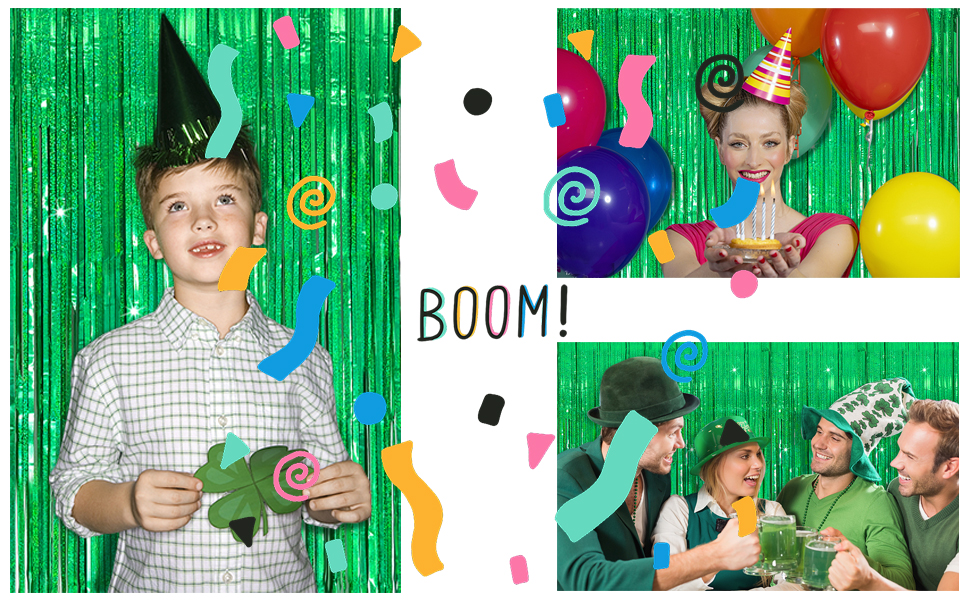 green tinsel backdrop birthday party decoration tinsel curtain party streamers backdrop foil fringe